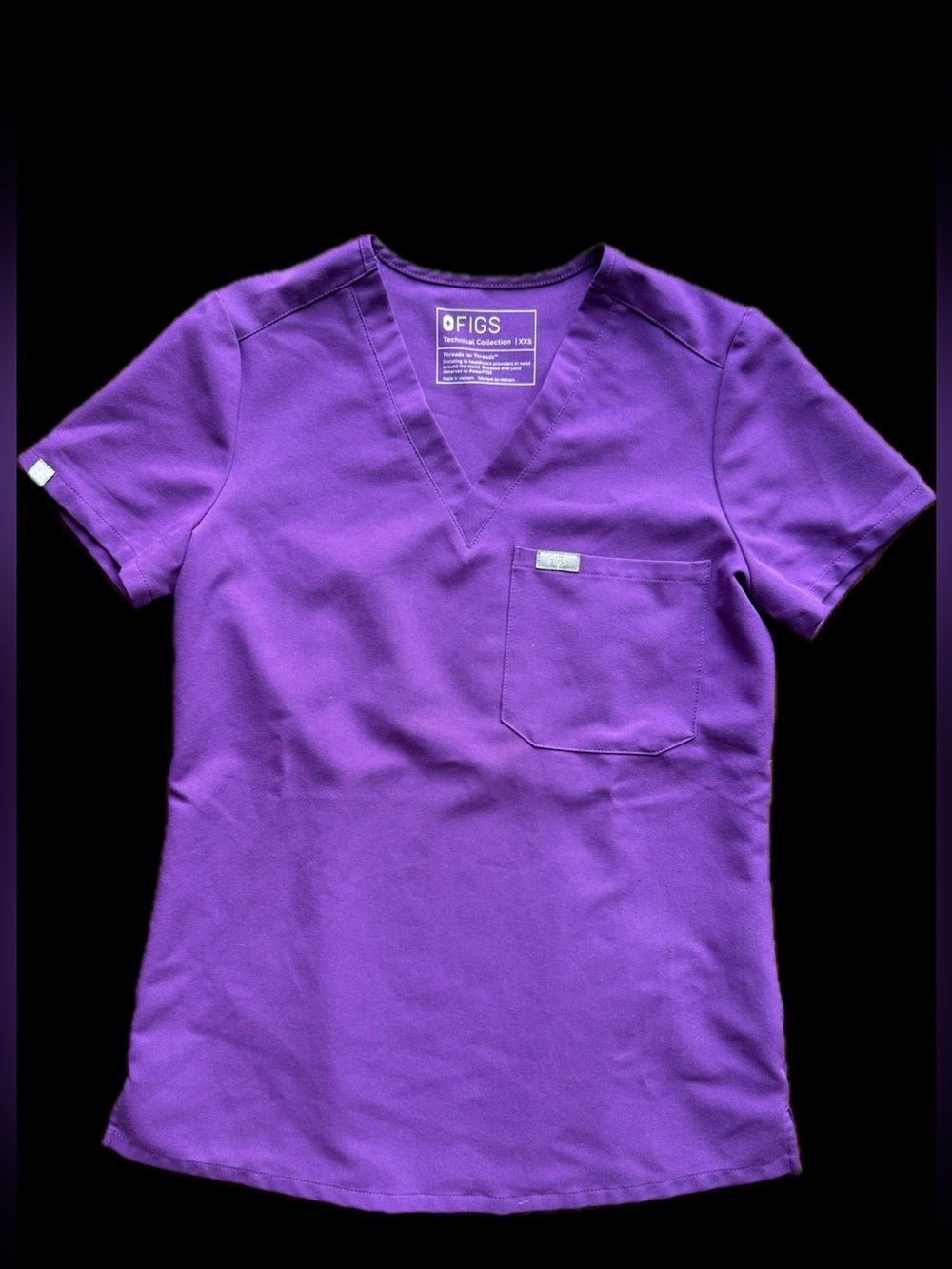 FIGS - Magic Purple Catarina One-Pocket Scrub Top - XXS